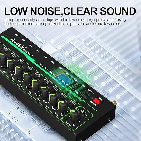 Audio Mixer 4 Channel - Aveek 10 Channel Mixer - Mini