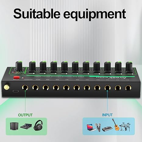 Aveek 10 Channel Mixer - Mini  - Audio Mixer 4 Channel review and price