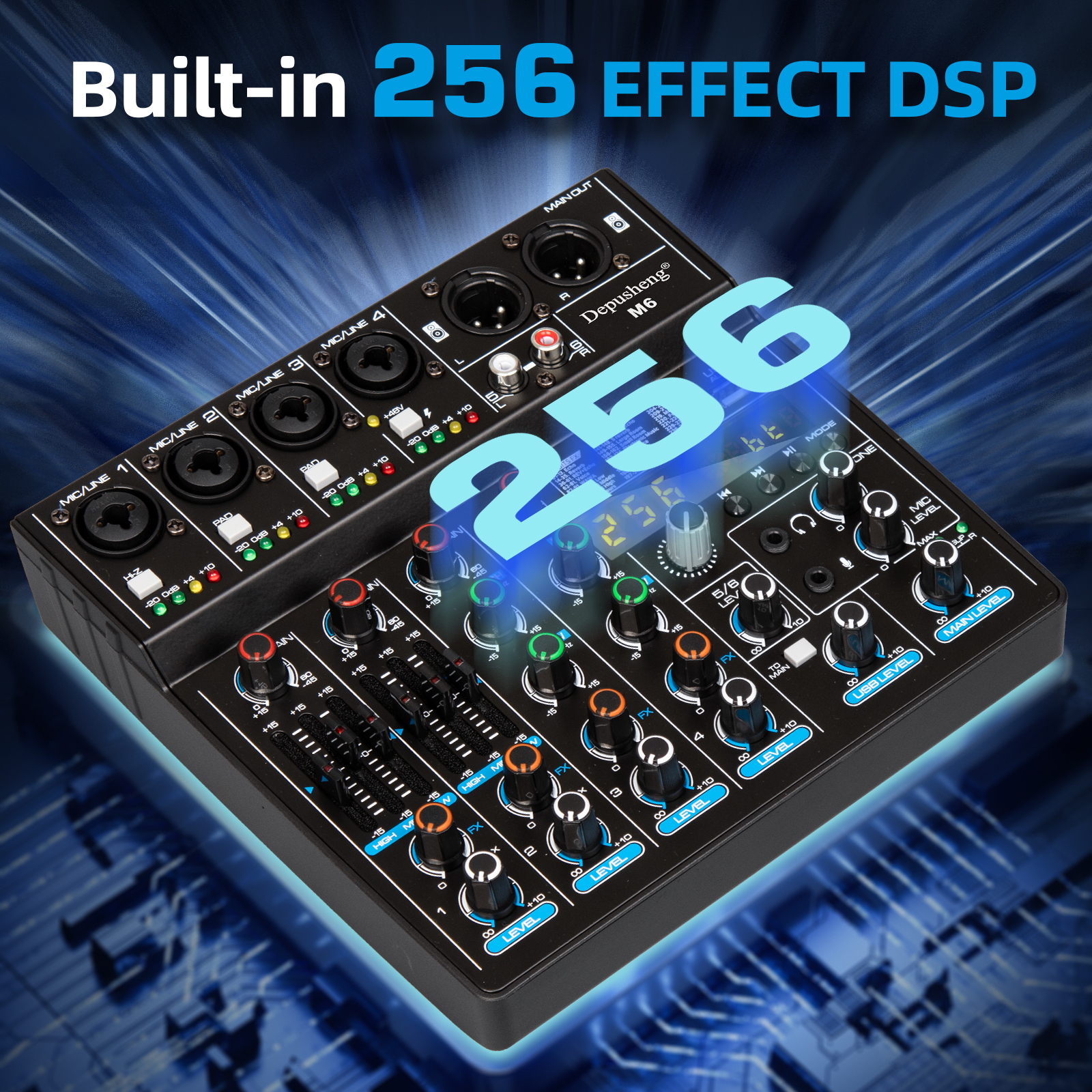 6 Channels Sound Mixing Consol - Audio Mixer 4 Channel review and price