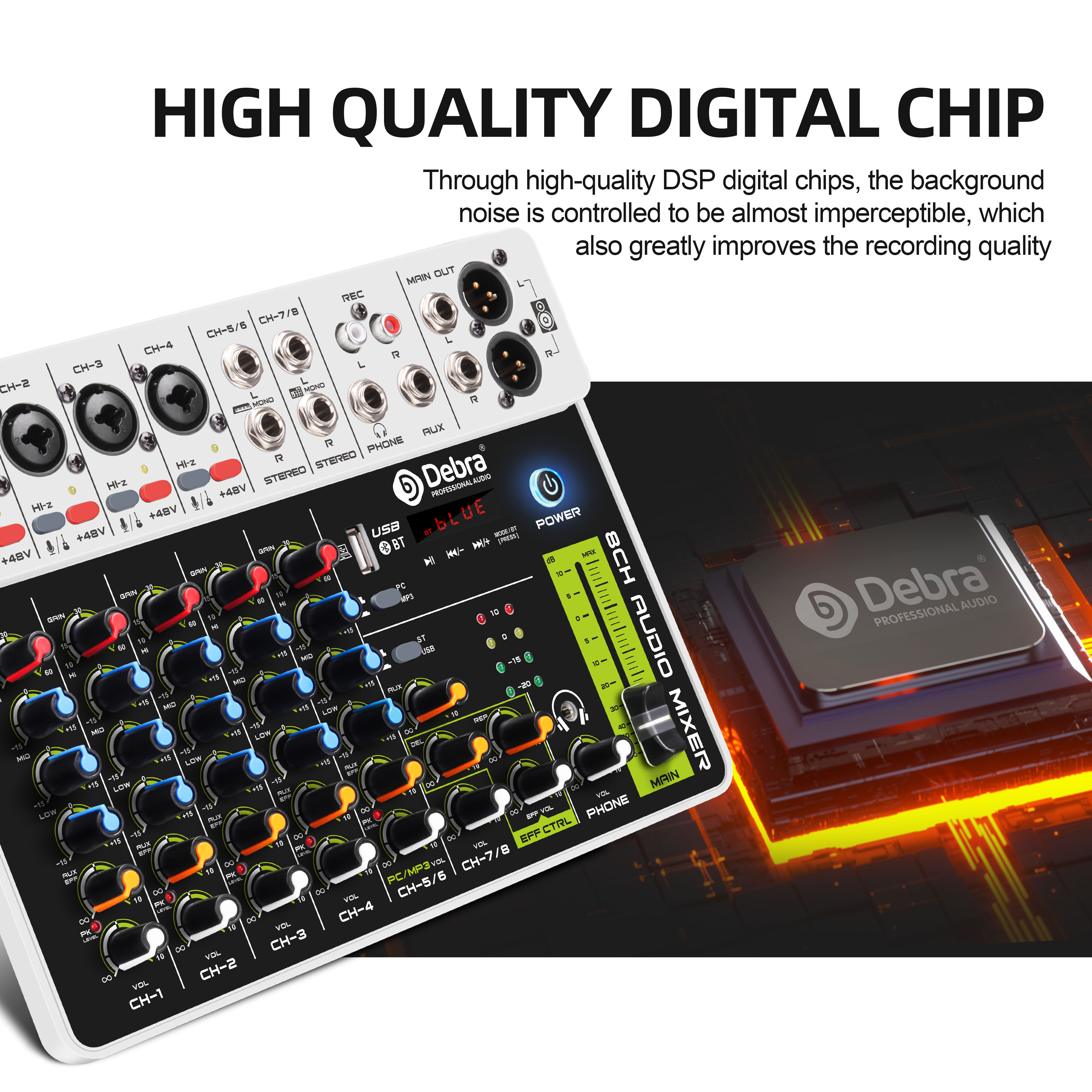 Debra V8 Audio Mixing Console  - Audio Mixer 4 Channel review and price