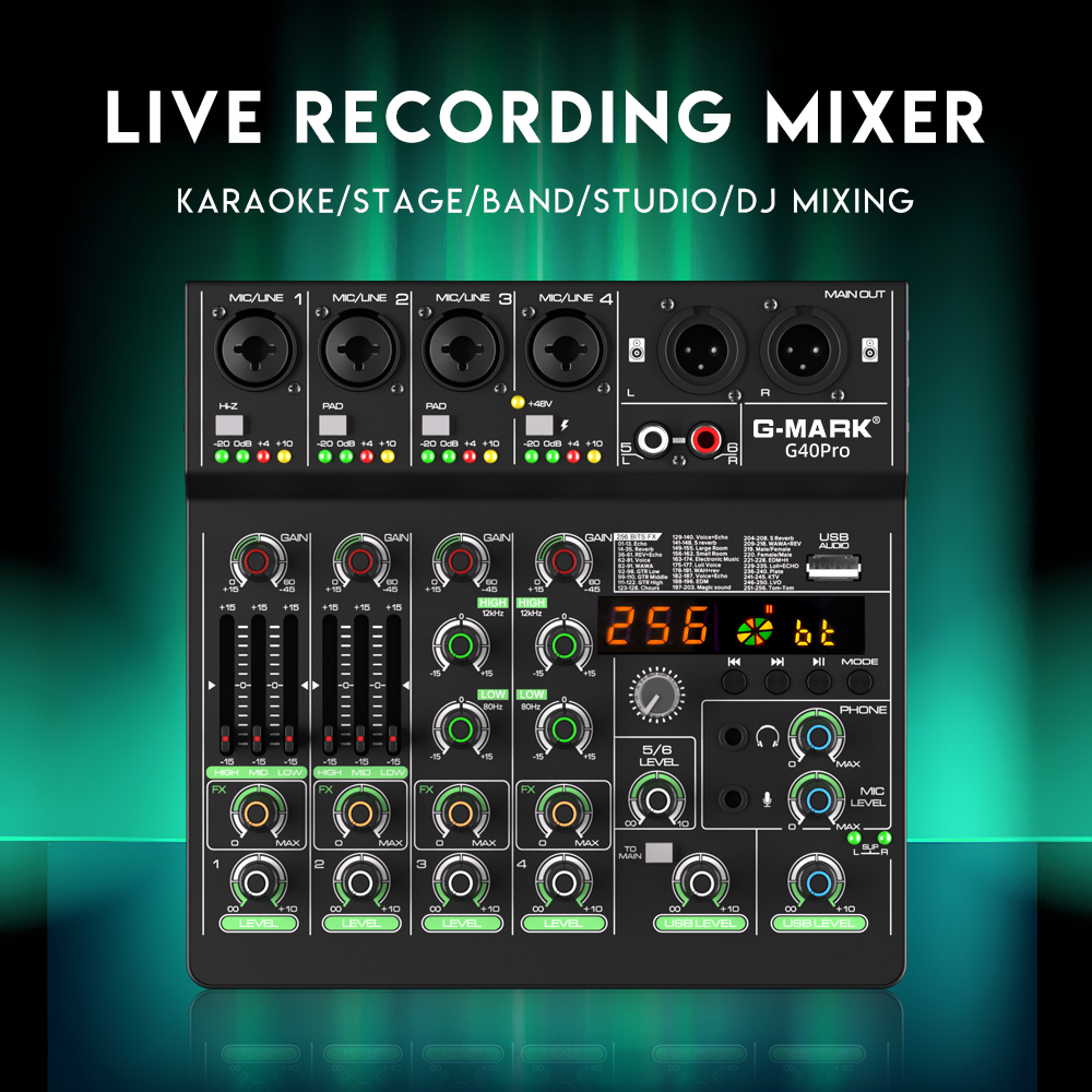 Mixing Console G-MARK G40PRO 4 - Audio Mixer 4 Channel review and price