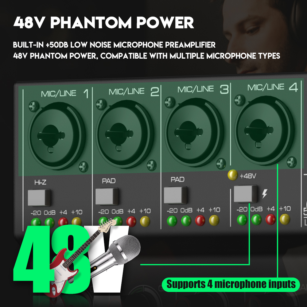 Mixing Console G-MARK G40PRO 4 - Audio Mixer 4 Channel review and price