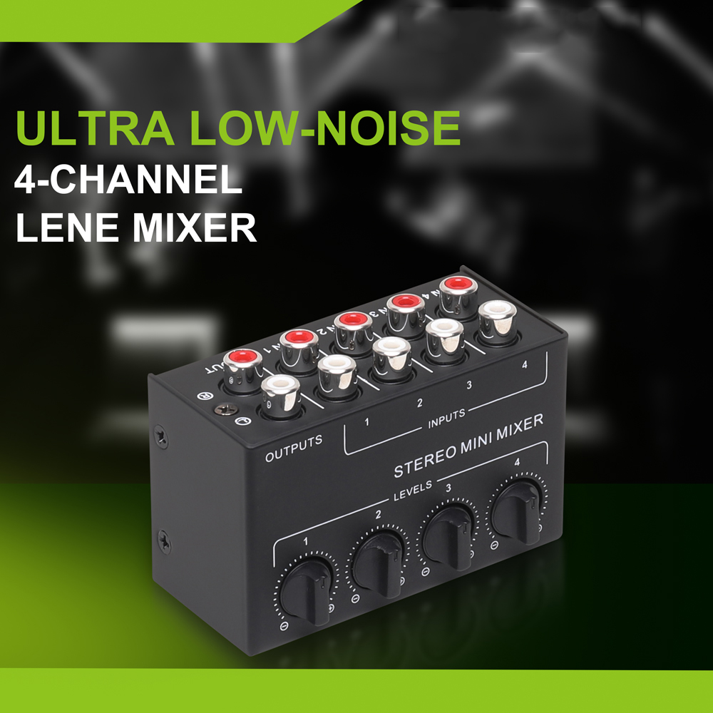Professional Stereo 4 Channel  - Audio Mixer 4 Channel review and price