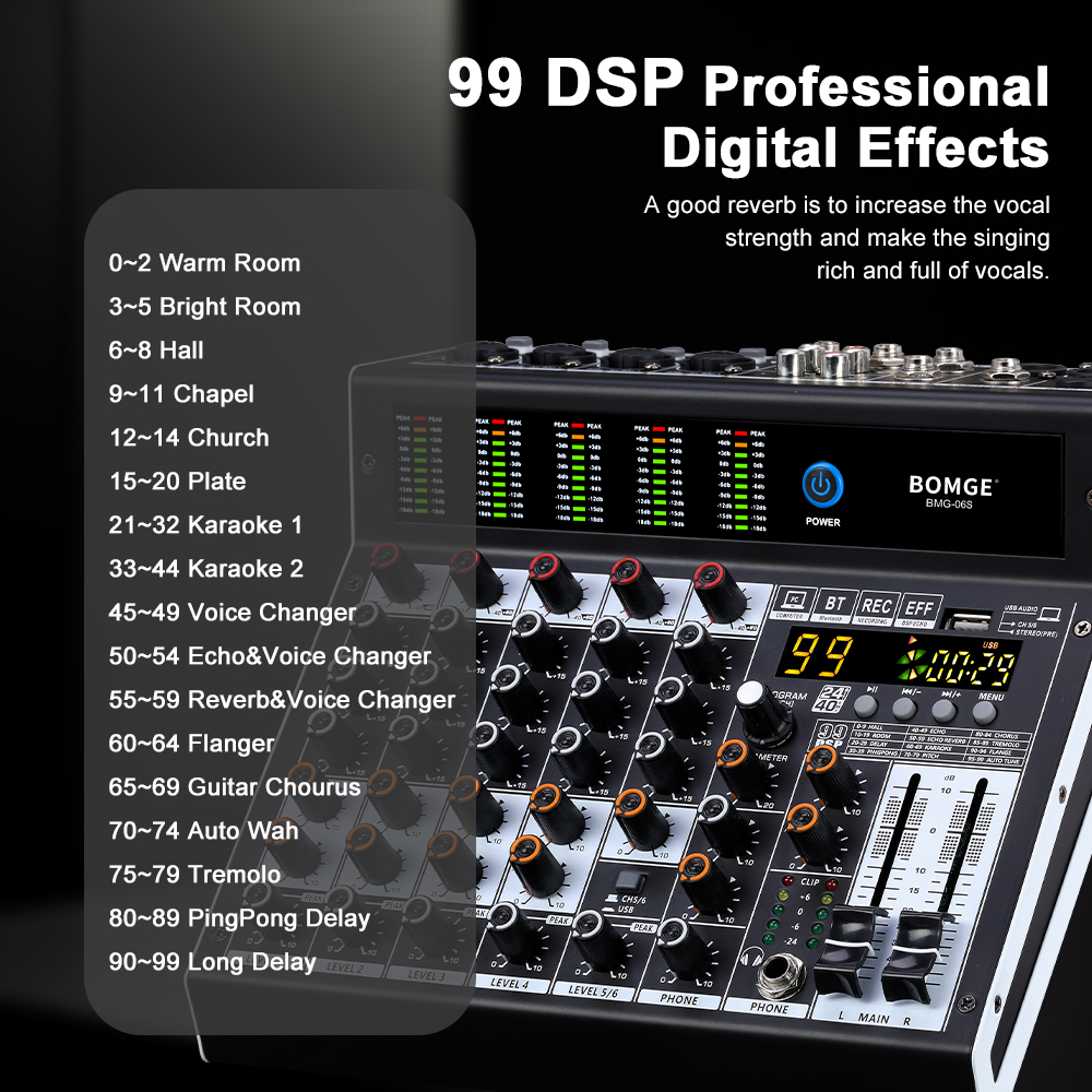 BOMGE Audio Mixer 6 Channel Mi - Audio Mixer 4 Channel review and price