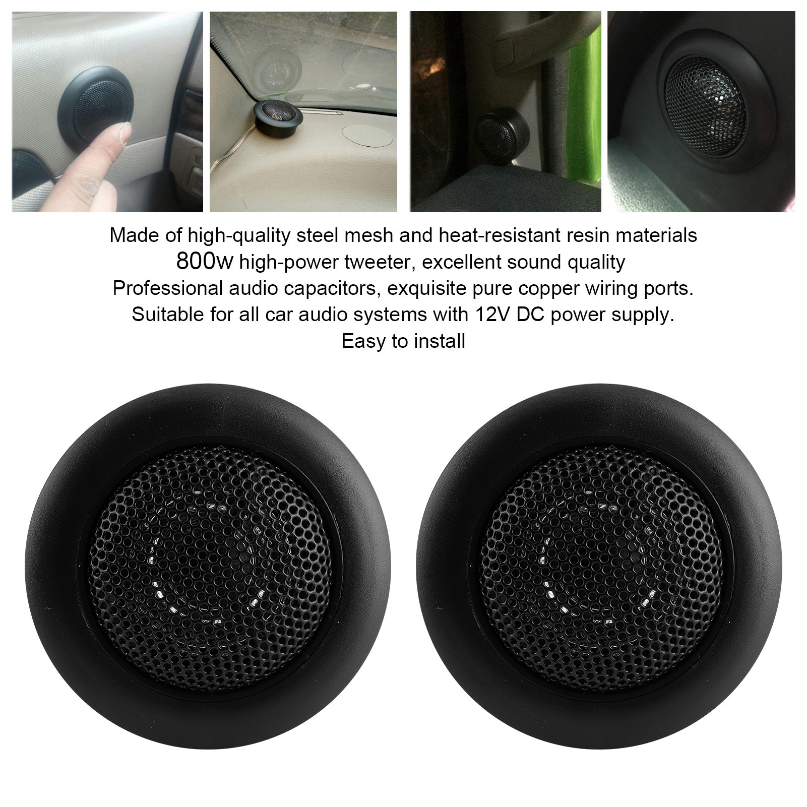 2Pcs Car Speakers Tweeter 120W - Audio Universal Music review and price