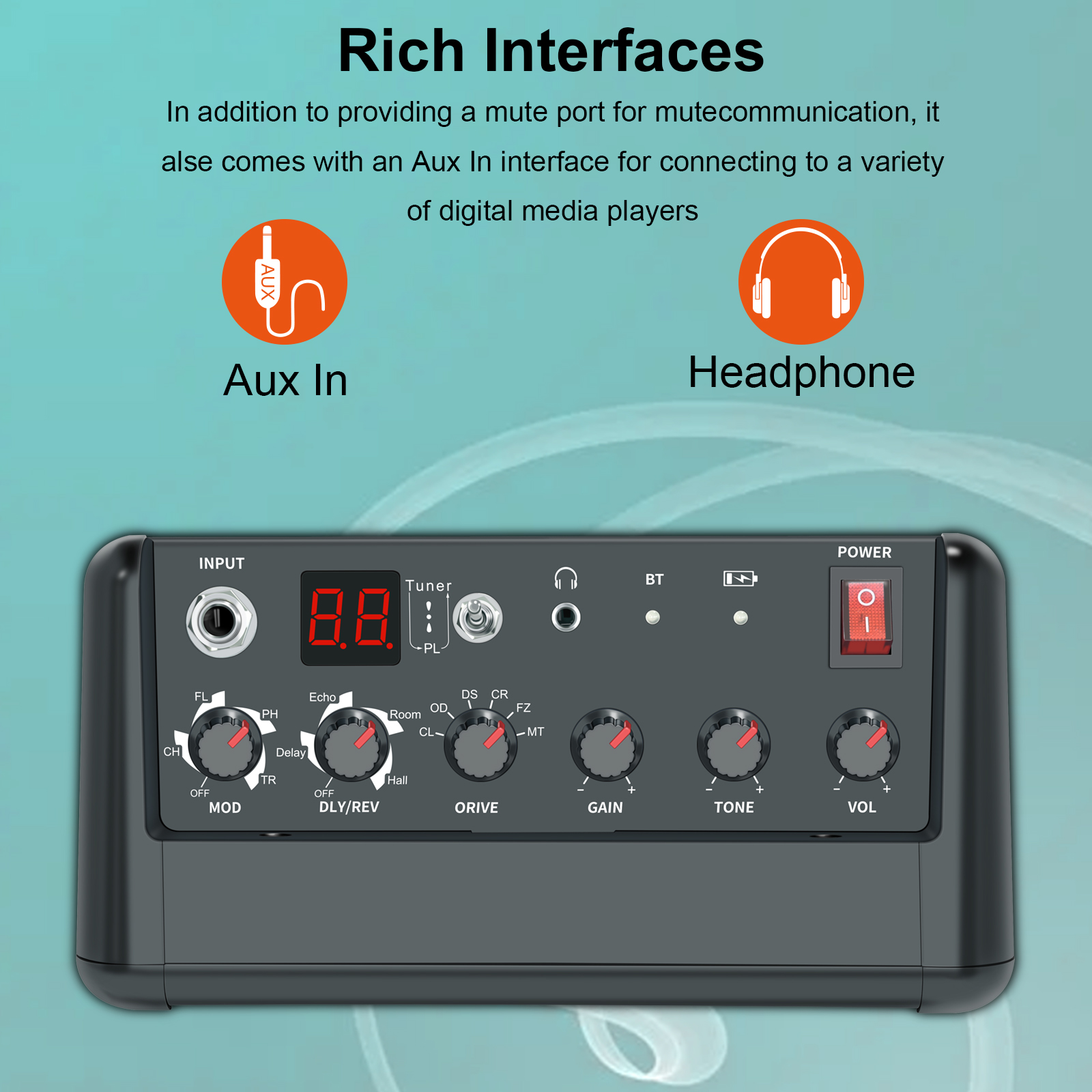 Rowin Guitar Amplifier 15W Com - Portable Amplifier Mini review and price
