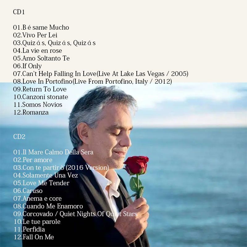 Andrea Bocelli My Love Songs C - Audio Music New Song review and price