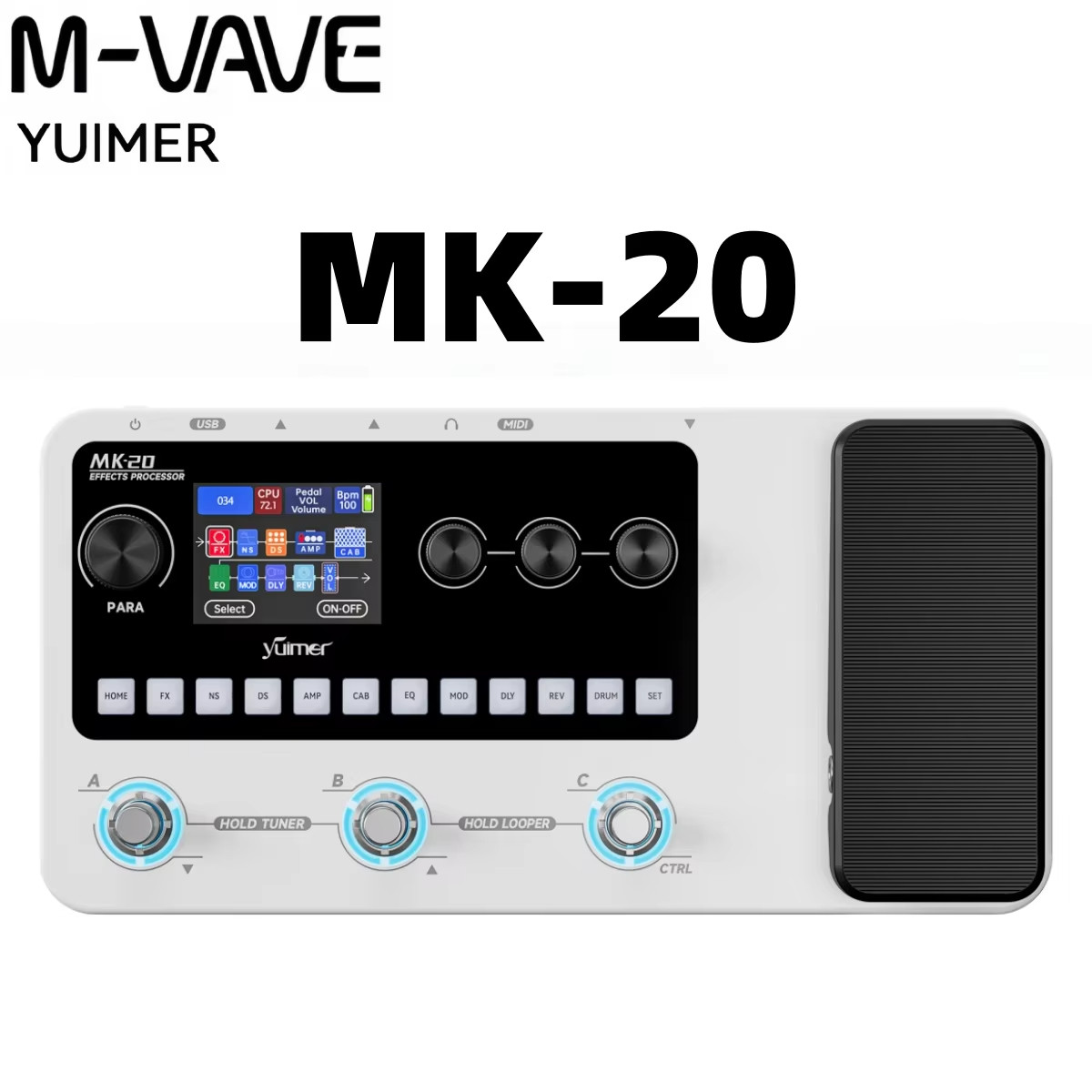 M-VAVE MK-20 White Portable Gu - Looper Pedal Guitar review and price