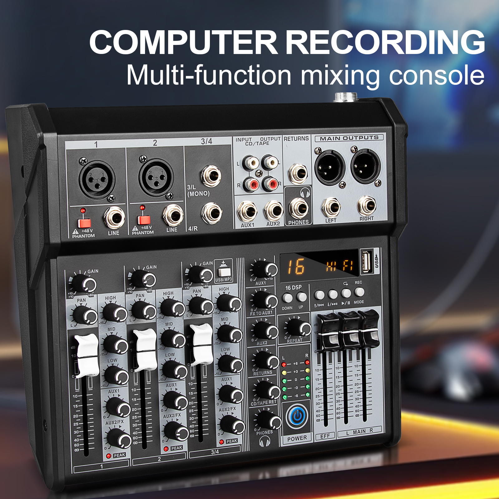 Digital 4-Channel Audio Mixer  - Audio Mixer 4 Channel review and price