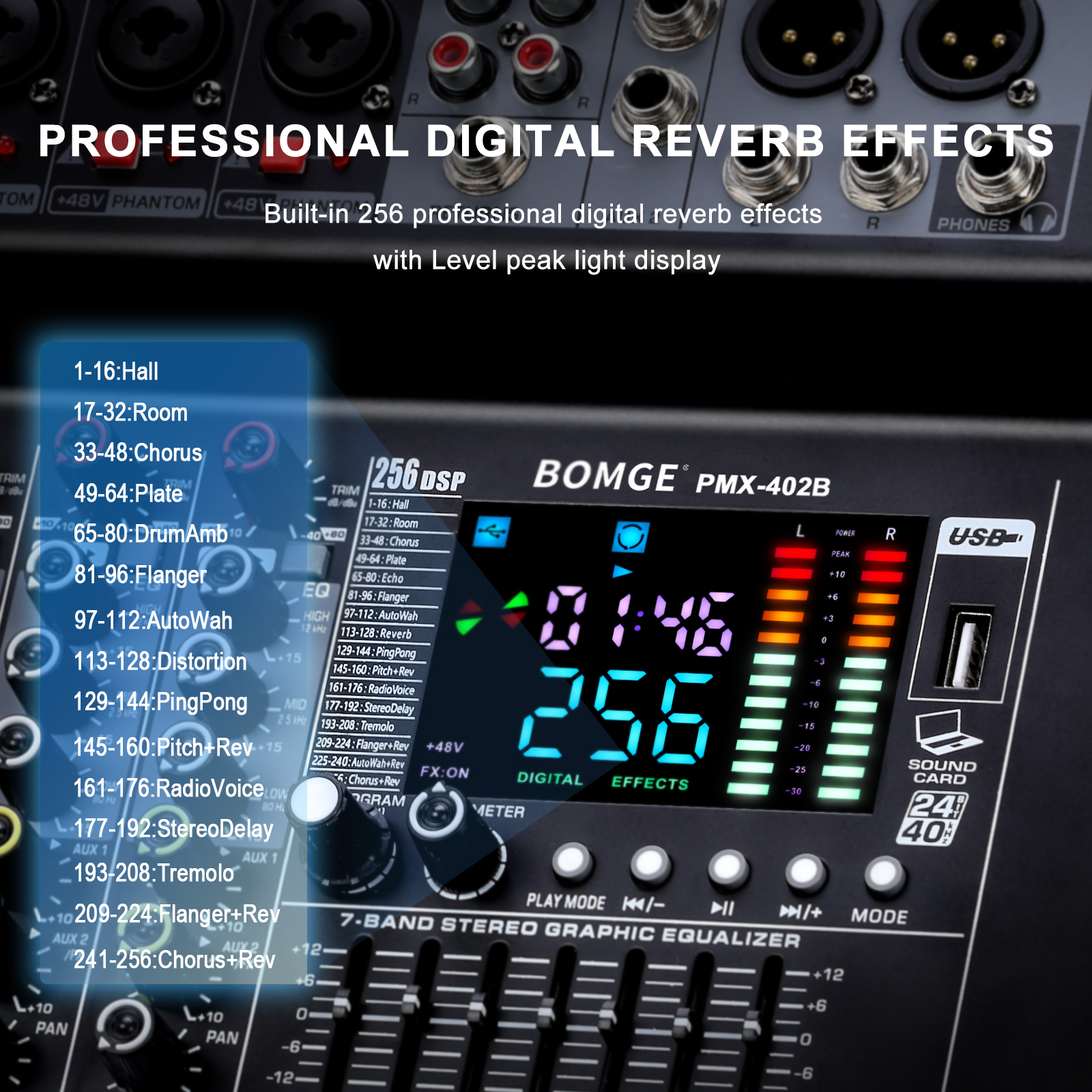 Professional Audio Mixer BOMGE - Audio Mixer 4 Channel review and price