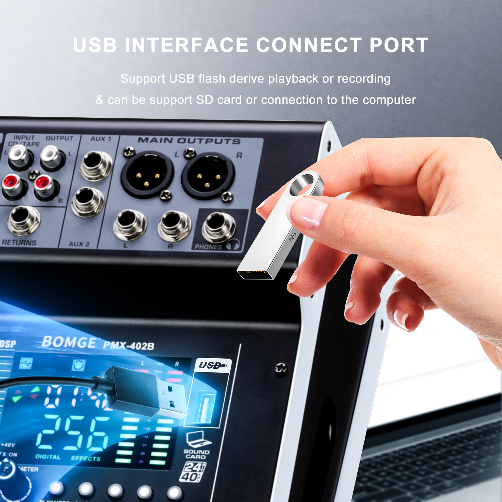 Professional Audio Mixer BOMGE - Audio Mixer 4 Channel review and price