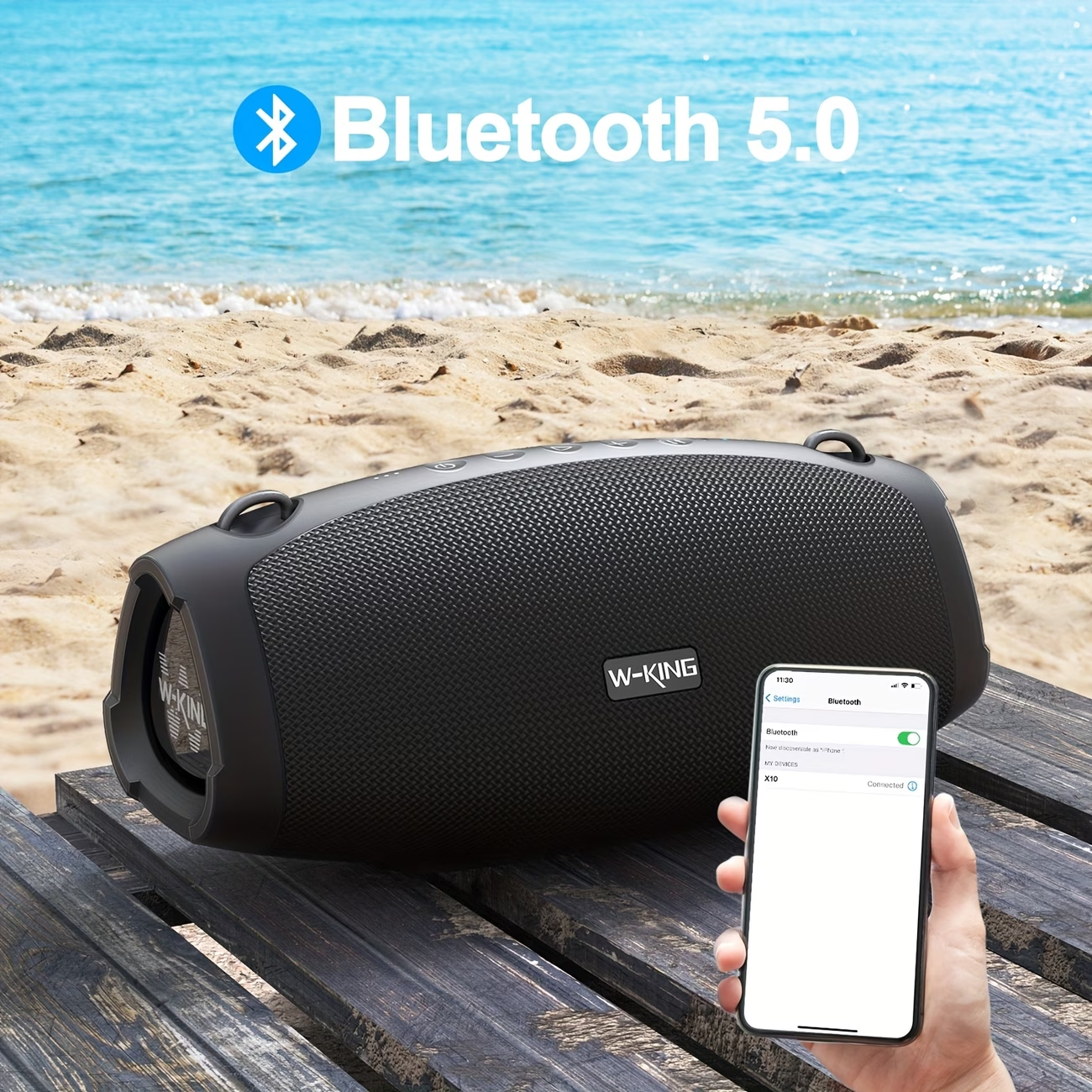 W-KING 120W Max Loud Wireless  - Audio Music King review and price
