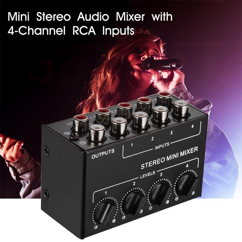  4-Channel Passive Mixer Small - Audio Mixer 4 Channel review and price