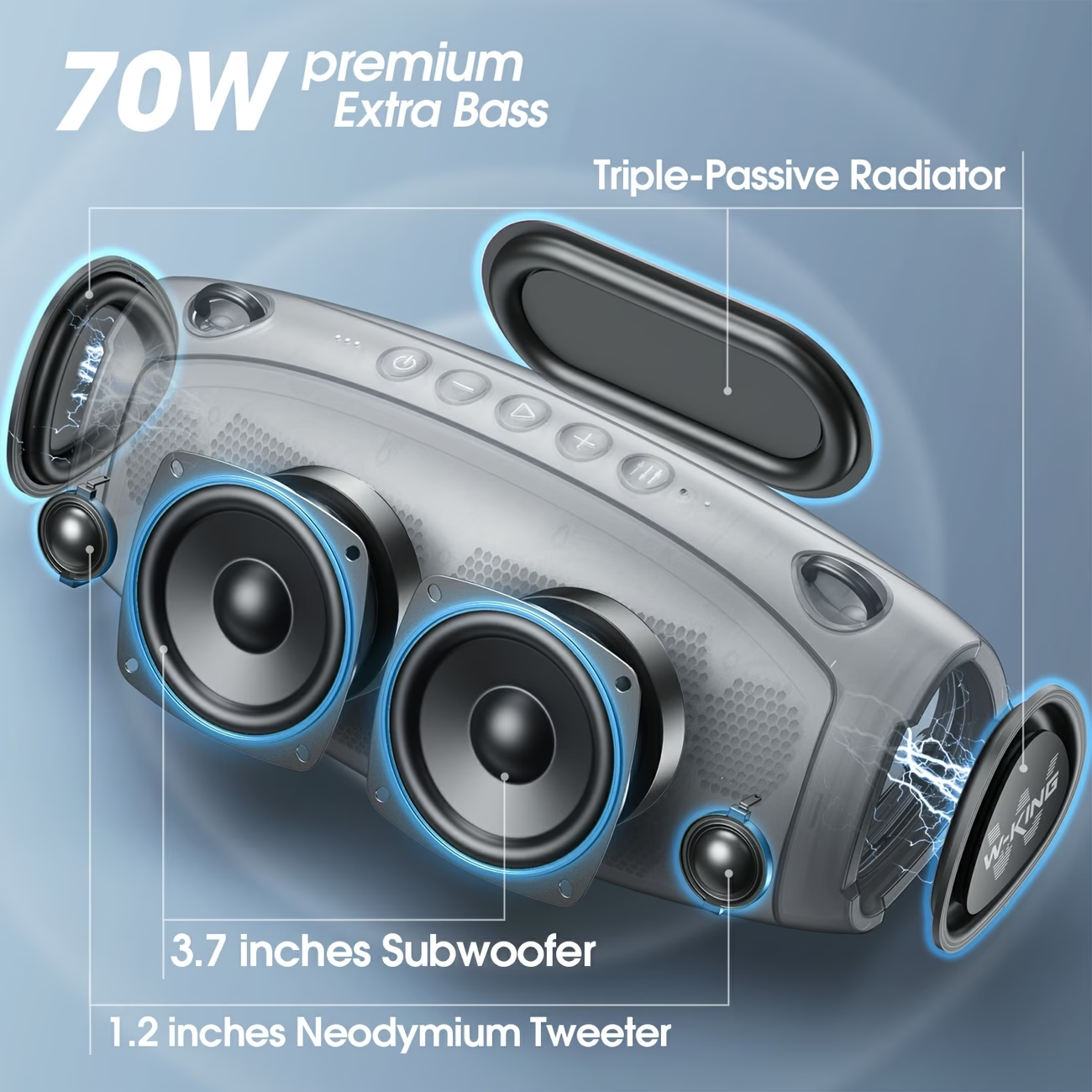 W-KING X10 70W RMS 120W Peak P - Audio Music King review and price