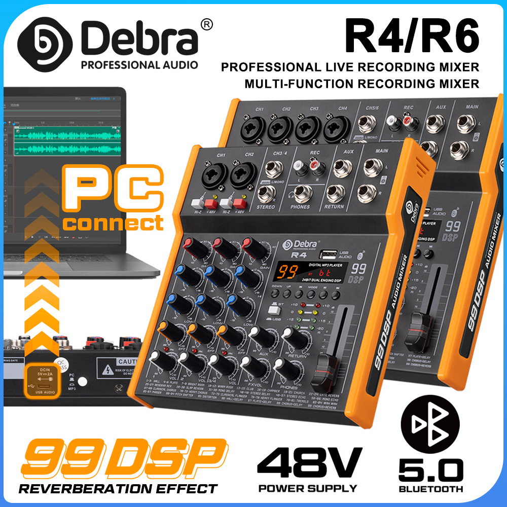 Debra R6 6-channel reverb tune - Audio Mixer 4 Channel review and price